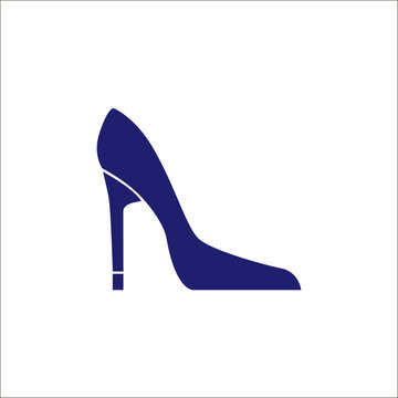 High heel shoe vector icon.