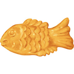 Bungeoppang (Korean Fish Shaped Pastry) ,Fish-shaped bread with sweet red bean filling