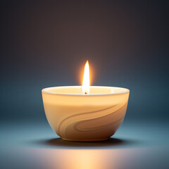 Obraz na płótnie Canvas modern spiritual photograph of a burning candle, AI Generative.