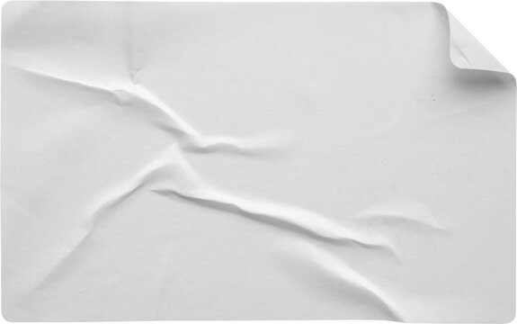 Paper sticker label isolated on white background