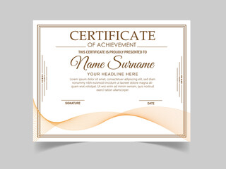 Modern flat certificate template