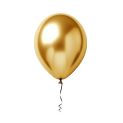 gold balloon isolated on white