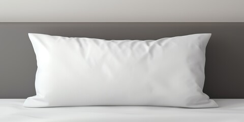 AI Generated. AI Generative. Clean white nap sleeping pillow mock up. Can be used for home items sales promotion