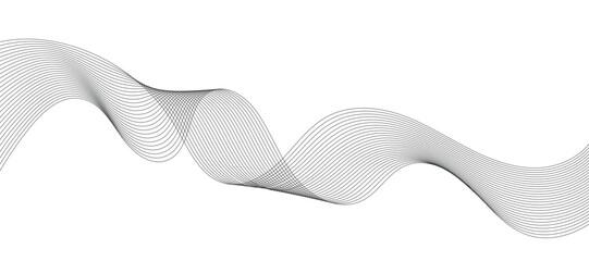 Abstract vector background with grey wavy lines