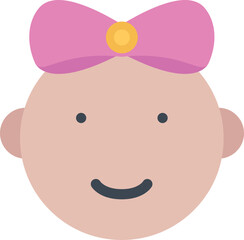 design vector image icons baby girl