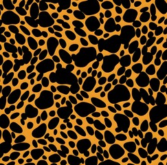 Fototapeta premium Abstract Texture of bengal tiger fur, orange stripes pattern. Animal skin print illustration background