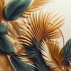 Group background of green leaves. Concept of nature. Green tropical leaves. Background and texture.