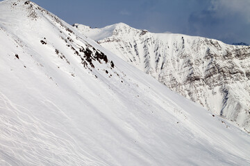 Fototapeta na wymiar Ski slope, off-piste