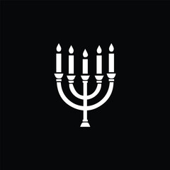 menorah icon in different style vector illustration. two colored and black menorah vector icons designed in filled, outline, line and stroke style can be used for web, mobile, ui