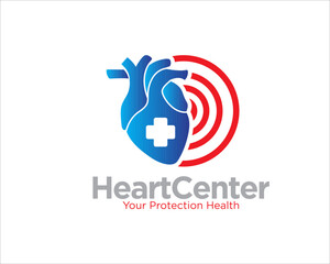 hearth health center logo designs for medical and consult service - obrazy, fototapety, plakaty