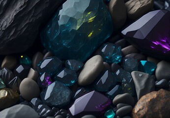 Detailed shot of seaside rocks in close-up, highlighting the contrast and character of the coastal environment