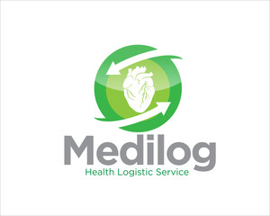 Fototapeta premium medical logistic for hearth medicine and health service logo