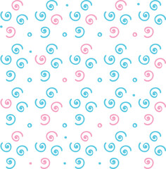 Seamless pattern with colorful spiral white background
