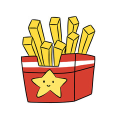 french fries with ketchup