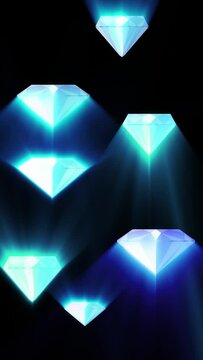 Diamonds Background. Calm background with  diamonds. Loop stock video.