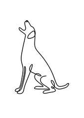 Line art of a pet