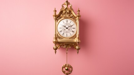 old antique clock  generated by AI - obrazy, fototapety, plakaty