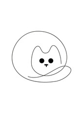 Line art of a pet