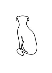 Line art of a pet