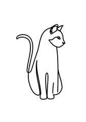 Line art of a pet