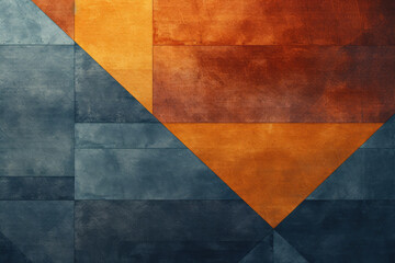Prussian blue and orange grunge background