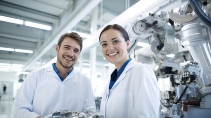 Male Engineer working at manufacturing industry, Production line and quality control