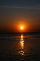 Sunset on the ocean, Bali island