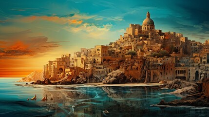 Artistic Image of Sicilia. - obrazy, fototapety, plakaty