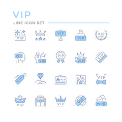 Set color line icons of VIP