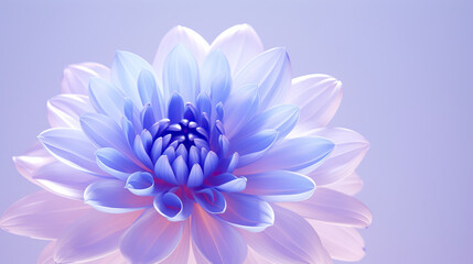  a blue and white flower is in the middle of the picture.  generative ai