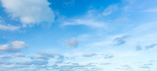 Clouds and sky,blue sky background with tiny clouds. panorama,blue sky and white cloud fluffy
