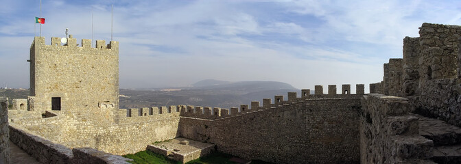 Sesimbra, Portugal. Bailey of the keep of the Castelo de Sesimbra Castle