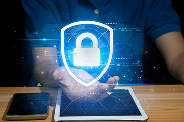 cybersecurity concept, user privacy security and encryption, secure internet access Future...