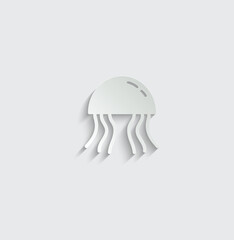 jellyfish icon vector jelly fish sign