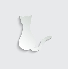 cat icon vector poster, print 