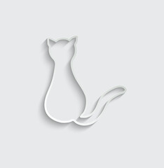 cat icon vector poster, print 