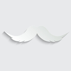  mustache icon  vector barber sign 