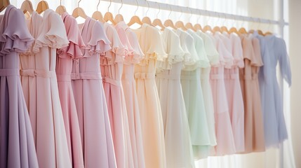 hangers in a row  generated by AI