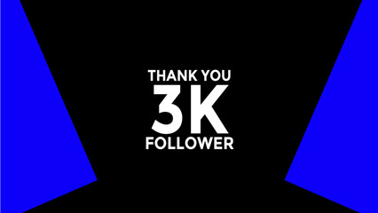 3K follower thank you vector background