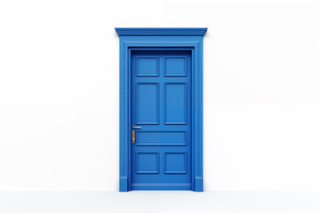 Blue Door Against a White Wall