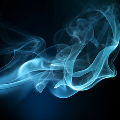puffs of smoke on a dark background
