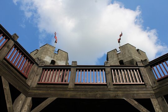Two Towers at a castle at Legoland in Billund, Denmark