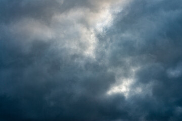 Fototapeta na wymiar Dramatic stormy sky with dark clouds