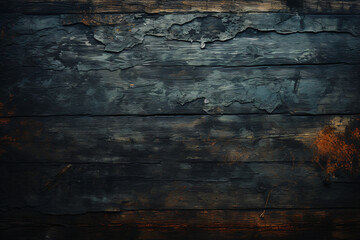 Obraz premium Aged wooden planks with rustic texture and dark tones