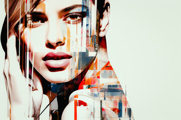 Portrait créatif d'une jeune femme