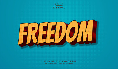 Freedom Editable Text Effect Style Comic