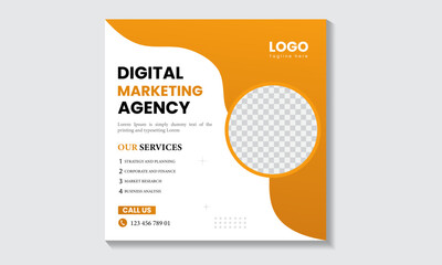Digital business marketing social media post banner template