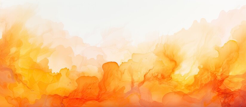 Background of abstract watercolor in shades of orange