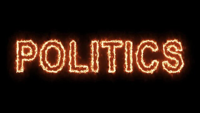 Animation Fire Text No War On Black Background in 4K.