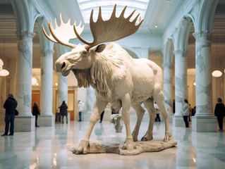 Tuinposter A Marble Statue of a Moose © Nathan Hutchcraft